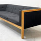 ハーマンミラー Herman Miller ネルソンキューブ 3pソファ Nelson Cube Sofa オーク無垢材 ファブリック ブラック ジョージネルソン George Nelson ●