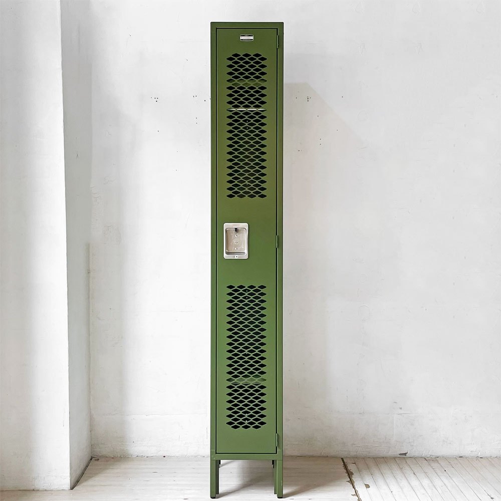 WHOLE EQUIPMENT CATALOG ジェネラルスチールロッカー シングル カーキ スチールキャビネット インダストリアル 店舗什器 廃盤 ★