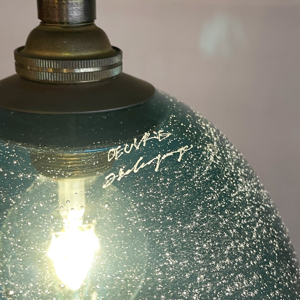 スタジオプレパ Studio Prepa リボーンガラスランプ Reborn glass Lamp ペンダントライト ブルー 再生ガラス  ■