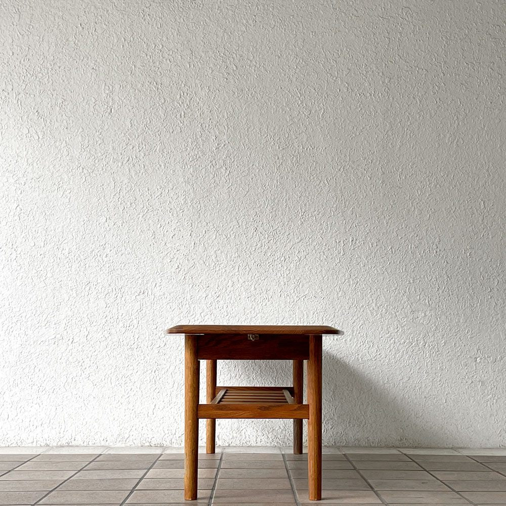 モモナチュラル Momo Natural リバーゲート RIVERGATE エレベーターテーブル センターテーブル オーク材 マガジンラック W125cm ◇