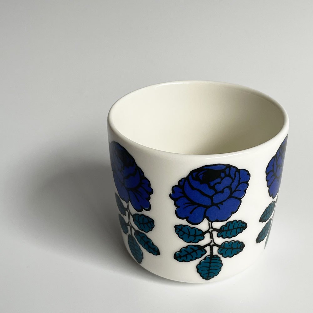 マリメッコ marimekko ヴィヒキルース VIHKIRUUSU ラテマグ ダークブルー マイヤ・イソラ フィンランド 北欧食器 廃番カラー B ♪