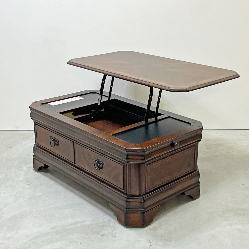 アシュレイファニチャー Ashley Furniture リフトトップ カクテルテーブル ローテーブル リビングテーブル デスク 昇降式天板 4ドロワー キャスター付き アメリカ ●