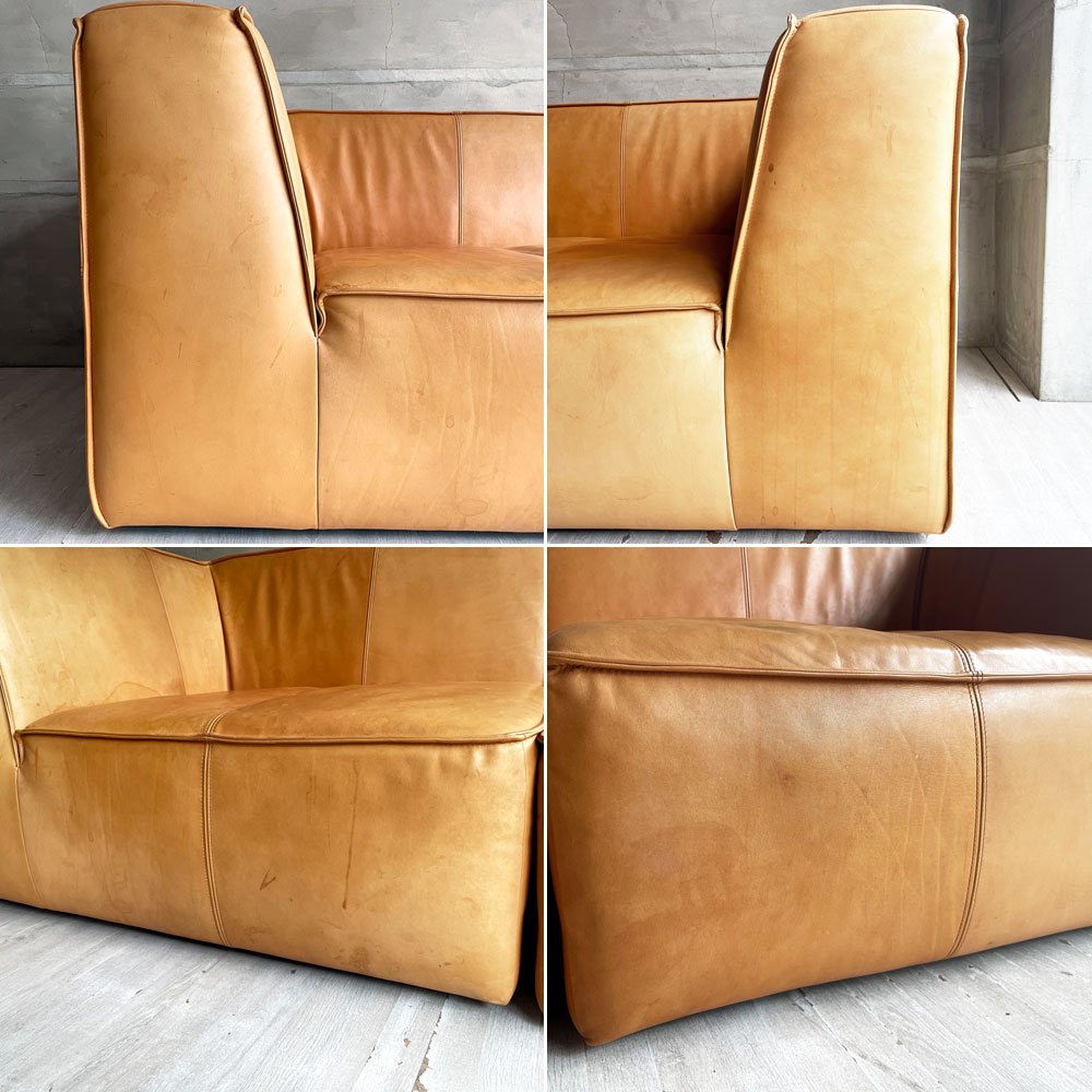 カーフ Karf グローヴソファ レザー Glove Sofa Leather 3人掛け 3Pソファ 本革 フルグレインレザー セパレート W200  定価￥836,000- ♪