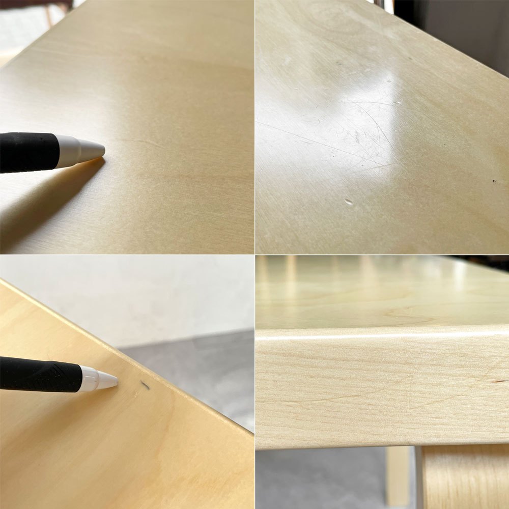アルテック artek ダイニングテーブル 82A バーチ天板 ナチュラルラッカー W150cm アルヴァ・アアルト 北欧 フィンランド 定価￥327.800- ★