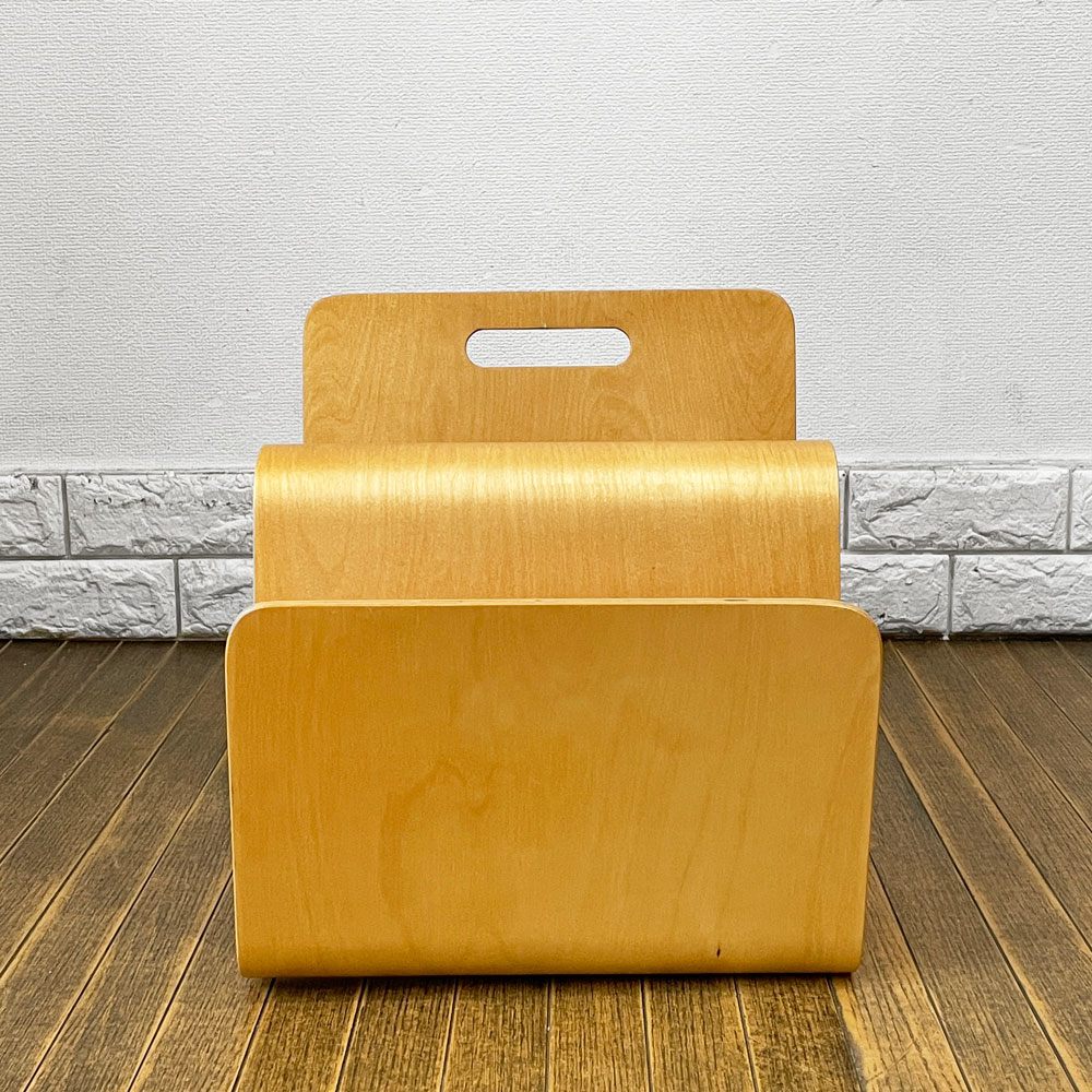 オッフィー offi マガジンラック マグスタンド MAG STAND バーチ材 プライウッド Eric Pfeiffer デザイン MoMA ミッドセンチュリーモダン 廃番 ◎