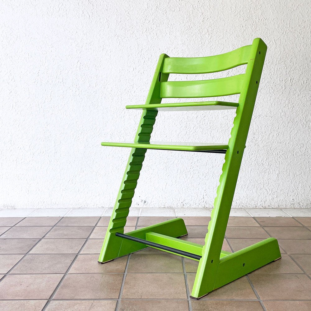 ストッケ STOKKE トリップトラップ TRIPP TRAPP ベビーチェア キッズチェア S/N4～ グリーン ノルウェー 北欧家具 ◇