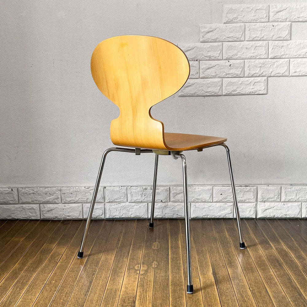 フリッツハンセン Fritz Hansen 3101 アリンコチェア アントチェア 4本脚 ナチュラルビーチ ラッカー仕上げ フェルトグライズ アルネ・ヤコブセン C ◎