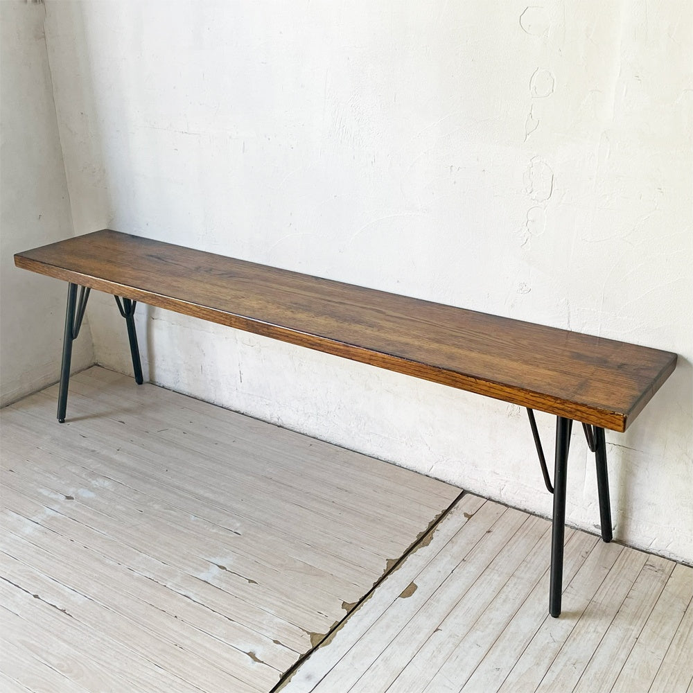 アクメファニチャー ACME Furniture グランビュー ベンチ GRANDVIEW BENCH オーク無垢材 スチール Lサイズ インダストリアル W150cm 定価￥50,600- ★