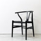 カールハンセン＆サン Carl Hansen & Son CH24 Yチェア ブラックラッカー×ブラックペーパーコード ビーチ材 ハンス・J・ウェグナー デンマーク 北欧家具 C ●