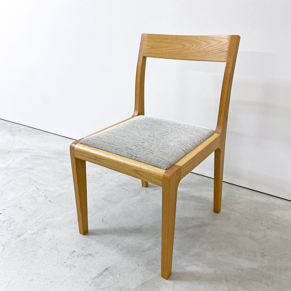メーカーズ MAKER'S ダニッシュ Danish ダイニングチェア オーク材 モントレー ファブリック シルバーグレー 北欧スタイル B ●