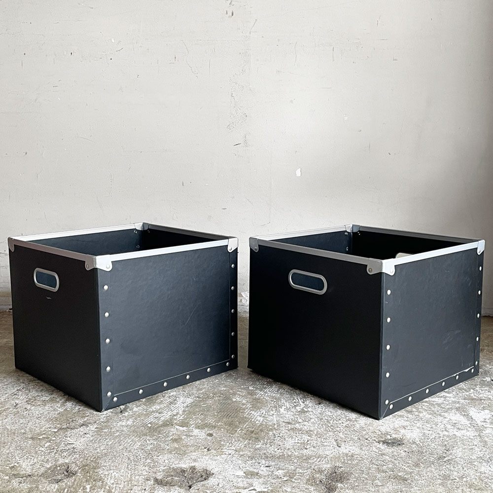 ユーエスエムハラー USMハラー USM Haller モジュラーファニチャー ブラック系 純正 パスコボックス W34×W34 2個セット A ■