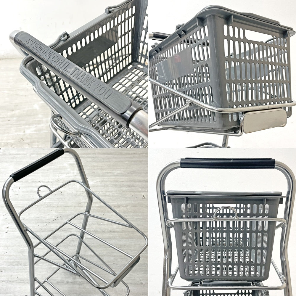 パシフィックファニチャーサービス P.F.S バスケットカート BASKET CART バスケット2個付 定価\29,700 ●