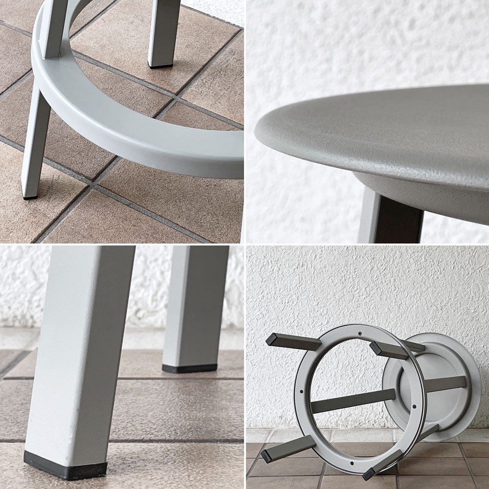 ヘイ HAY リボルバー バースツール ロー REVOLVER BAR STOOL LOW H65cm スカイグレー 回転式座面 レオン・ランズメイヤー デンマーク B ◇