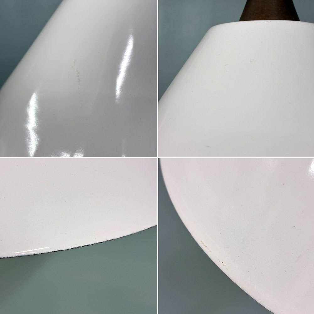イデー IDEE ホーロー ペンダントライト PORCELAIN ENAMELED IRON LAMP ホワイト インダストリアルデザイン A ◎
