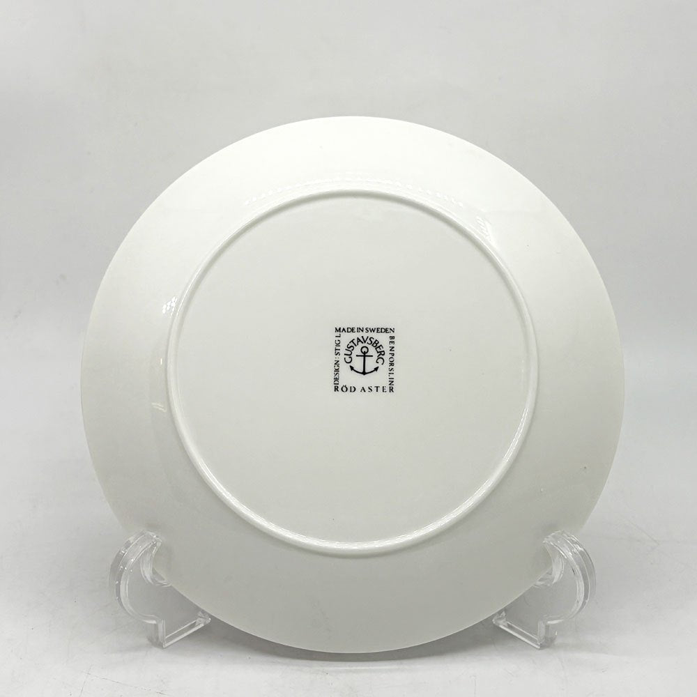 グスタフスベリ GUSTAVSBERG レッドアスター RED ASTER デザートプレート Φ17.5cm スティグ・リンドベリ スウェーデン 北欧食器 ビンテージ ●