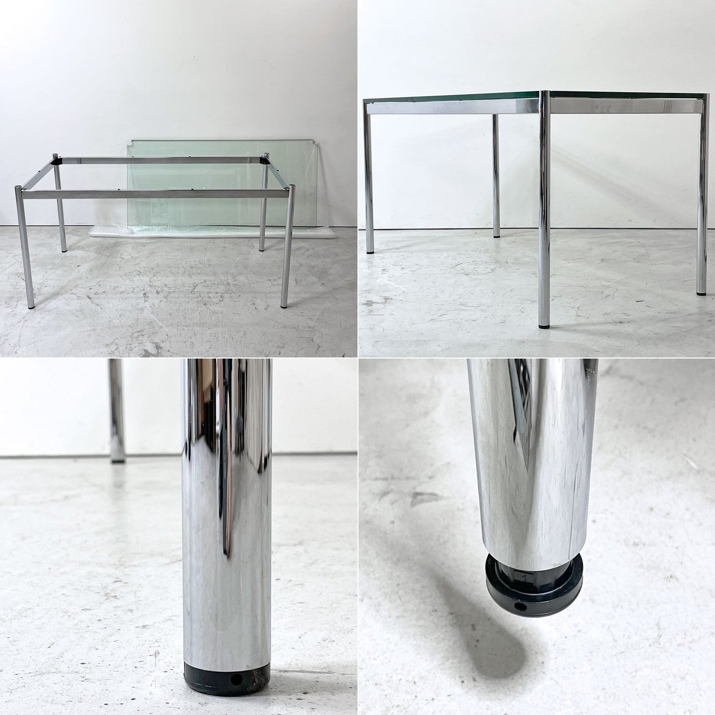 USMハラー USM Haller モジュラーファニチャー Modular Furniture ハラーテーブル ワークテーブル W150 ガラス天板 スイス ●