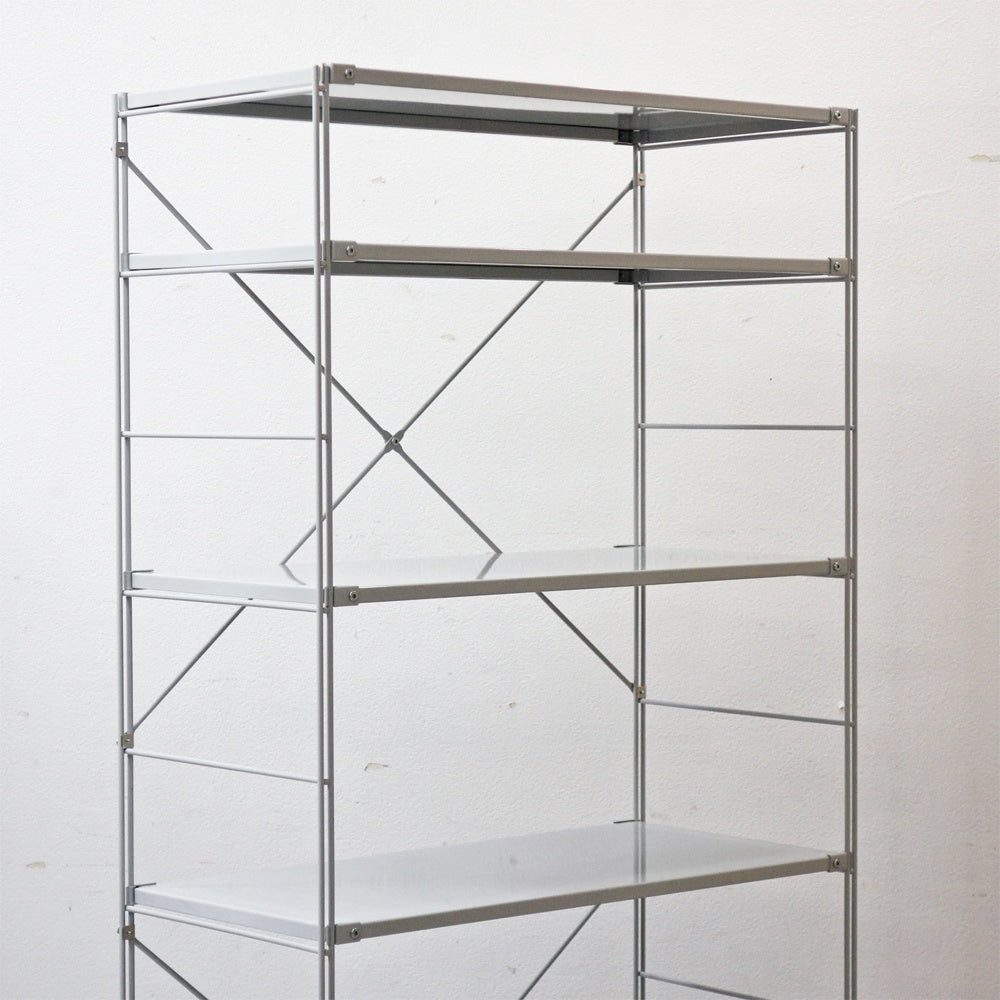 無印良品 MUJI スチールユニットシェルフ オープンシェルフ スチール棚 6段 W84 H175cm ●
