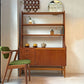 スウェーデンビンテージ Swedish vintage チーク材×ビーチ材 ブックシェルフ ルームディバイダー キャビネット room divider 北欧家具  ★