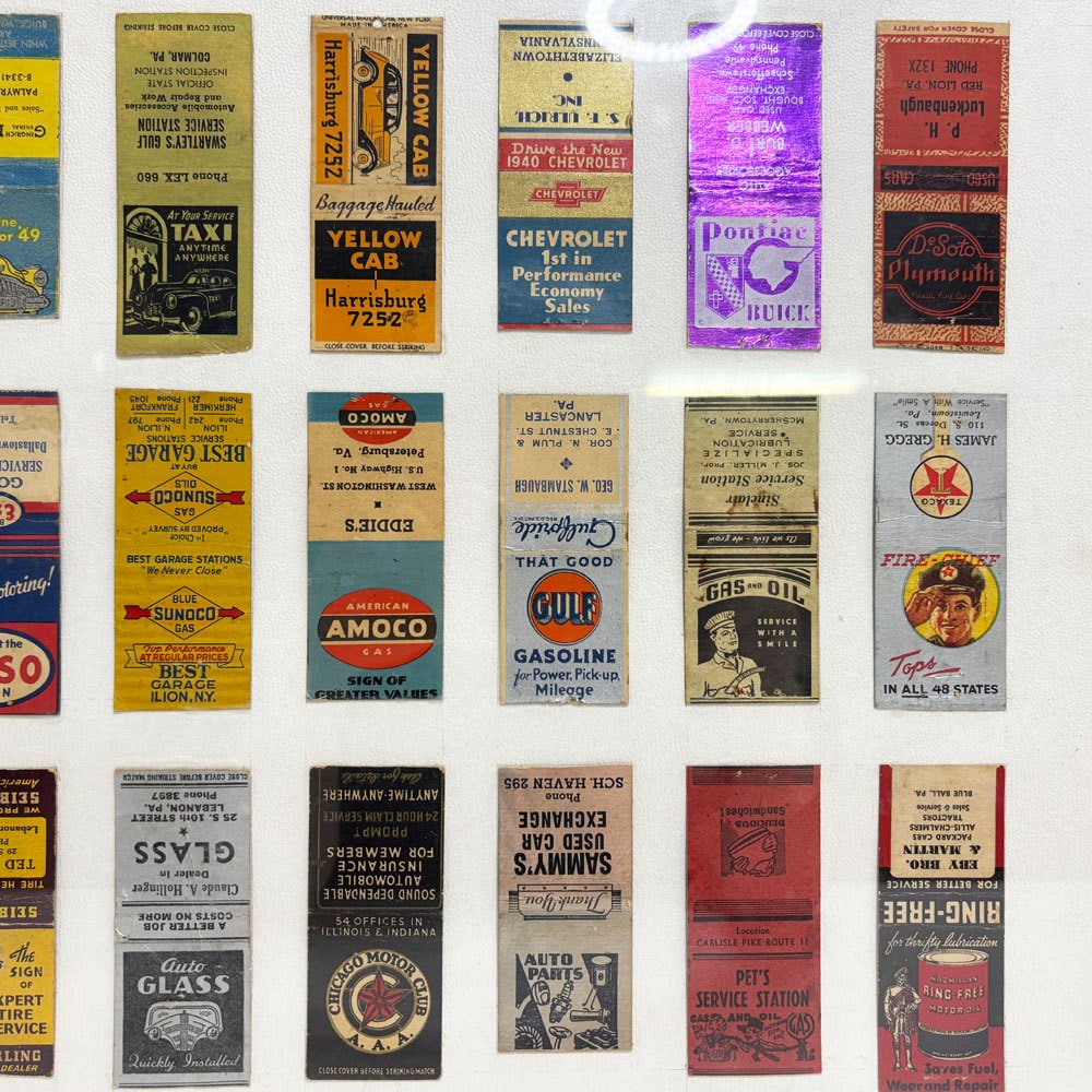 USビンテージ US Vintage マッチブック（マッチ箱）コレクション レトロ 額装品 ●