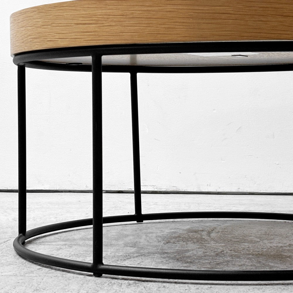 イデー IDEE ディバンコ DIVANCO ローテーブル コーヒーテーブル ラウンド オーク材 スチール ナチュラルモダン 定価￥59,900- ●