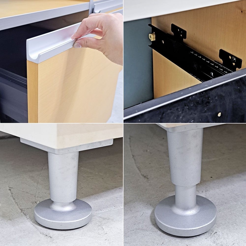 ウィルクハーン Wilkhahn ミナモ Minamo ファイリングシェルフ Filing Shelf オーク材 アルミフレーム アクリルパネル 2ドロワー 2列3段 コクヨ取扱い ●