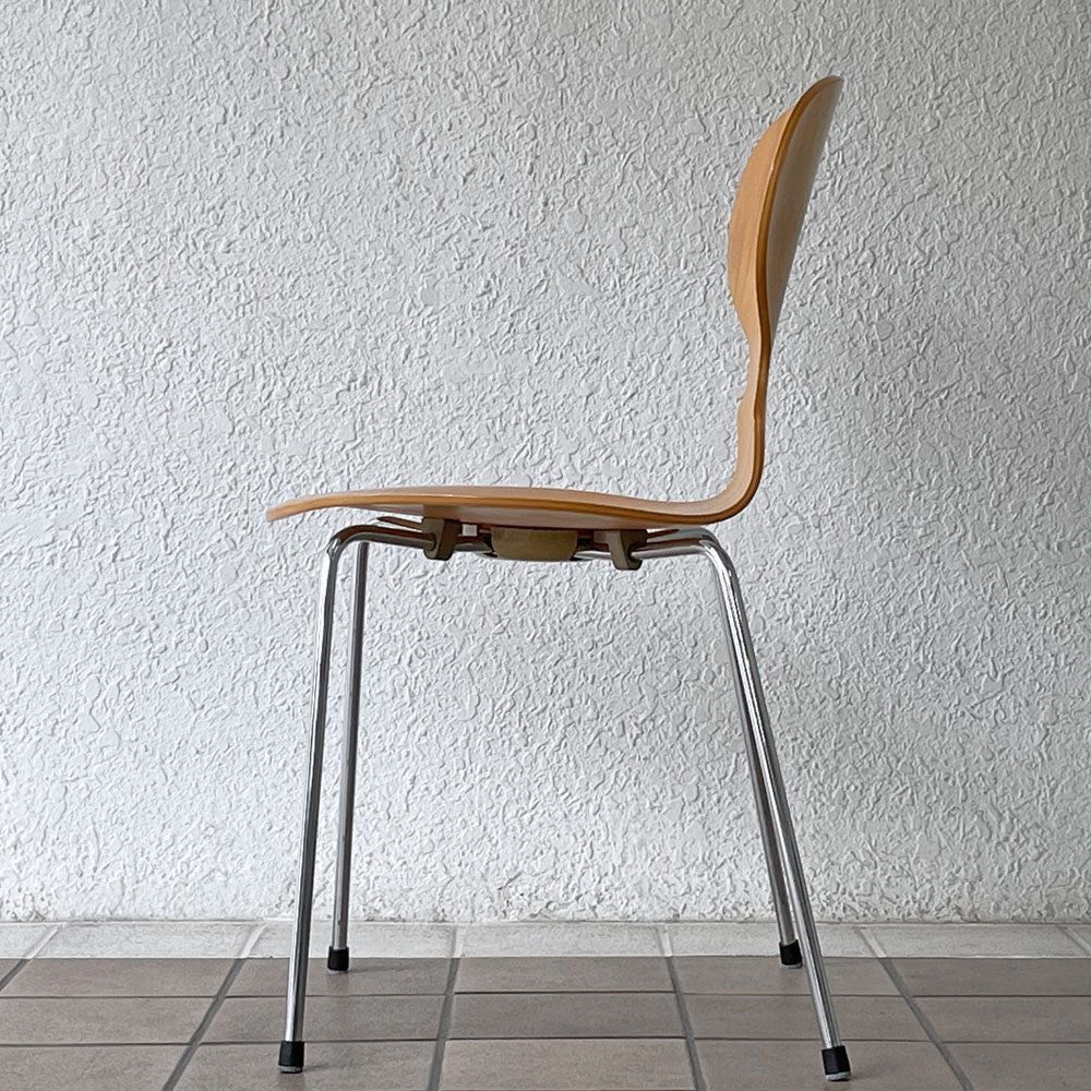 フリッツハンセン Fritz Hansen アントチェア 4本脚 ナチュラルビーチ ラッカー アルネ・ヤコブセン 北欧家具 C ◇