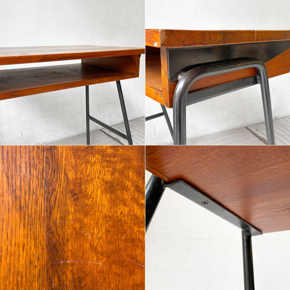 ジャーナルスタンダードファニチャー journal standard furniture サンク SENS リメイク PCデスク オーク 無垢材 × アイアン インダストリアル 廃番 ★