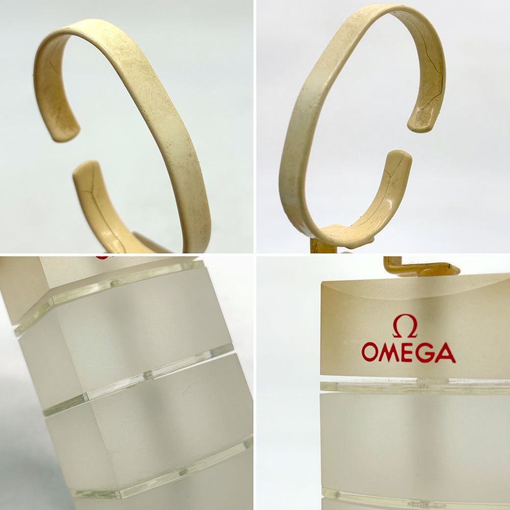 オメガ OMEGA 腕時計スタンド アクリル ブロック式 Cリング 2個セット ●