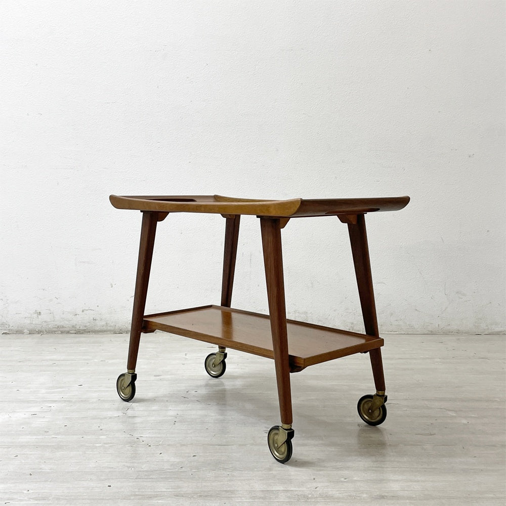オパールメーベル Opal Möbel ドイツビンテージ German Vintage チーク材 キッチンワゴン カート W74cm 北欧スタイル ●