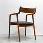 宮崎椅子製作所 ペペチェア PEPE side chair 背無垢タイプ ウォールナット ファブリック グレー系カラー フィンガージョイント 村澤一晃 参考定価￥77,440- B ●