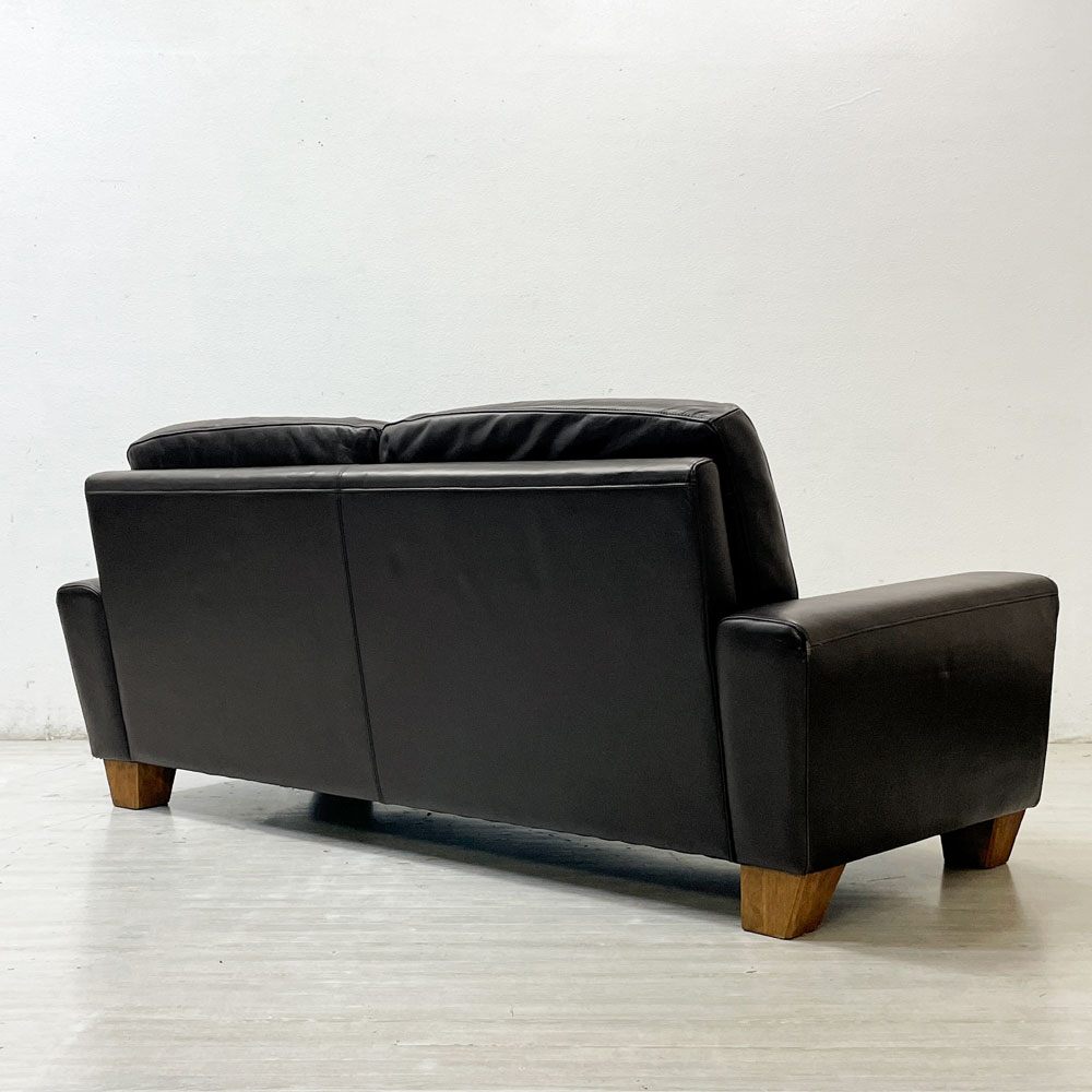アクメファニチャー ACME Furniture フレスノ FRESNO SOFA 3シーター ソファ オイルレザー 本革 ダークブラウン ビンテージスタイル ●