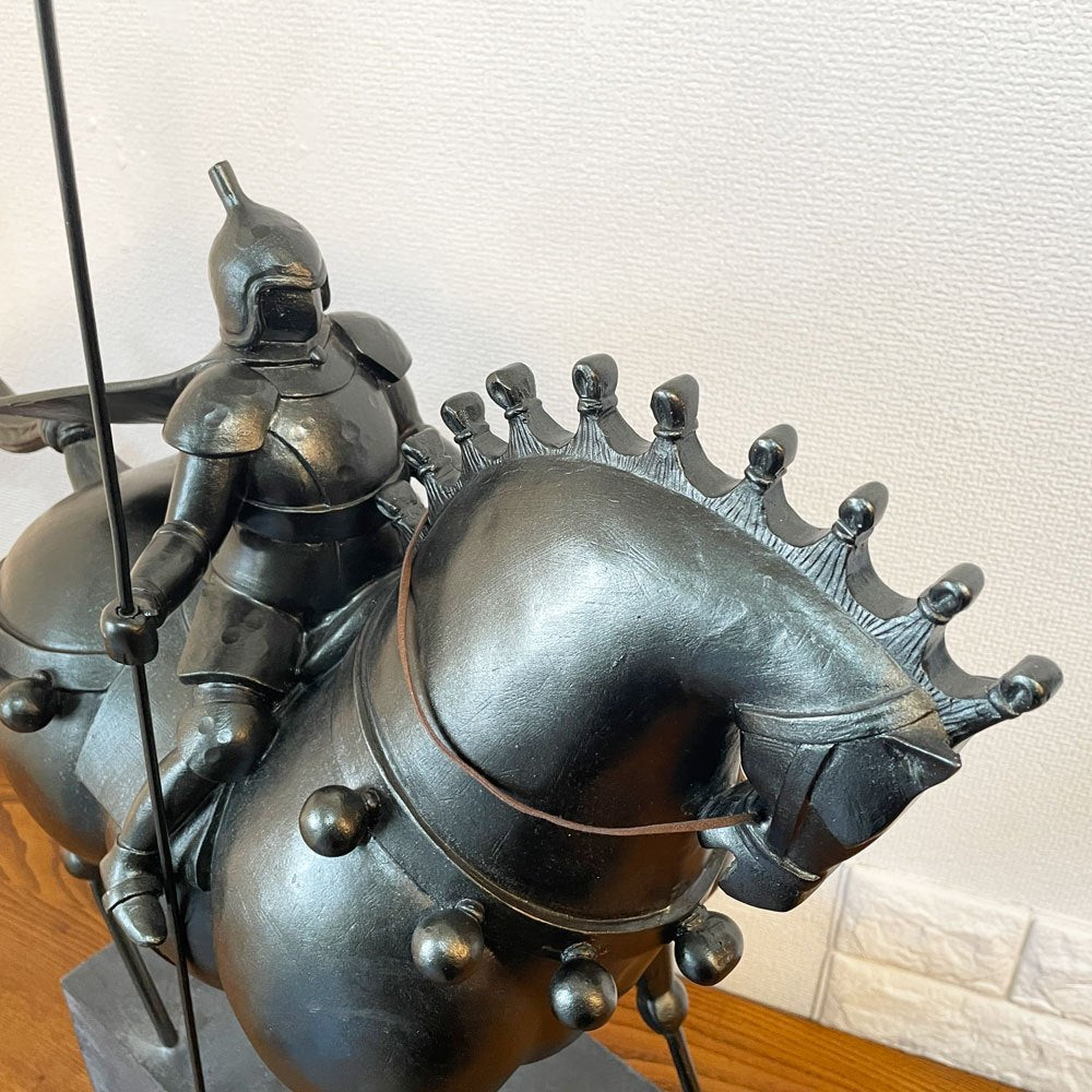 カレ KARE ナイトブラック オブジェ 置物 合成樹脂 スチール 乗馬騎士 ドイツ ◎