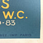 パリ＝ロンドン航空サービス Compagnie Franco-Roumaine de Navigation Aerienne 公式リトグラフ 1987年 再版品 62×100cm 〓