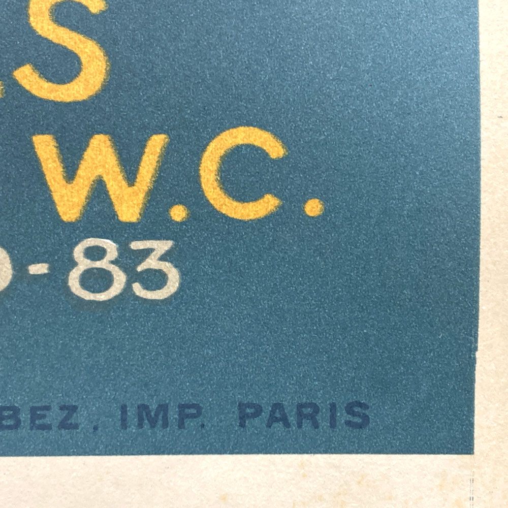 パリ＝ロンドン航空サービス Compagnie Franco-Roumaine de Navigation Aerienne 公式リトグラフ 1987年 再版品 62×100cm 〓