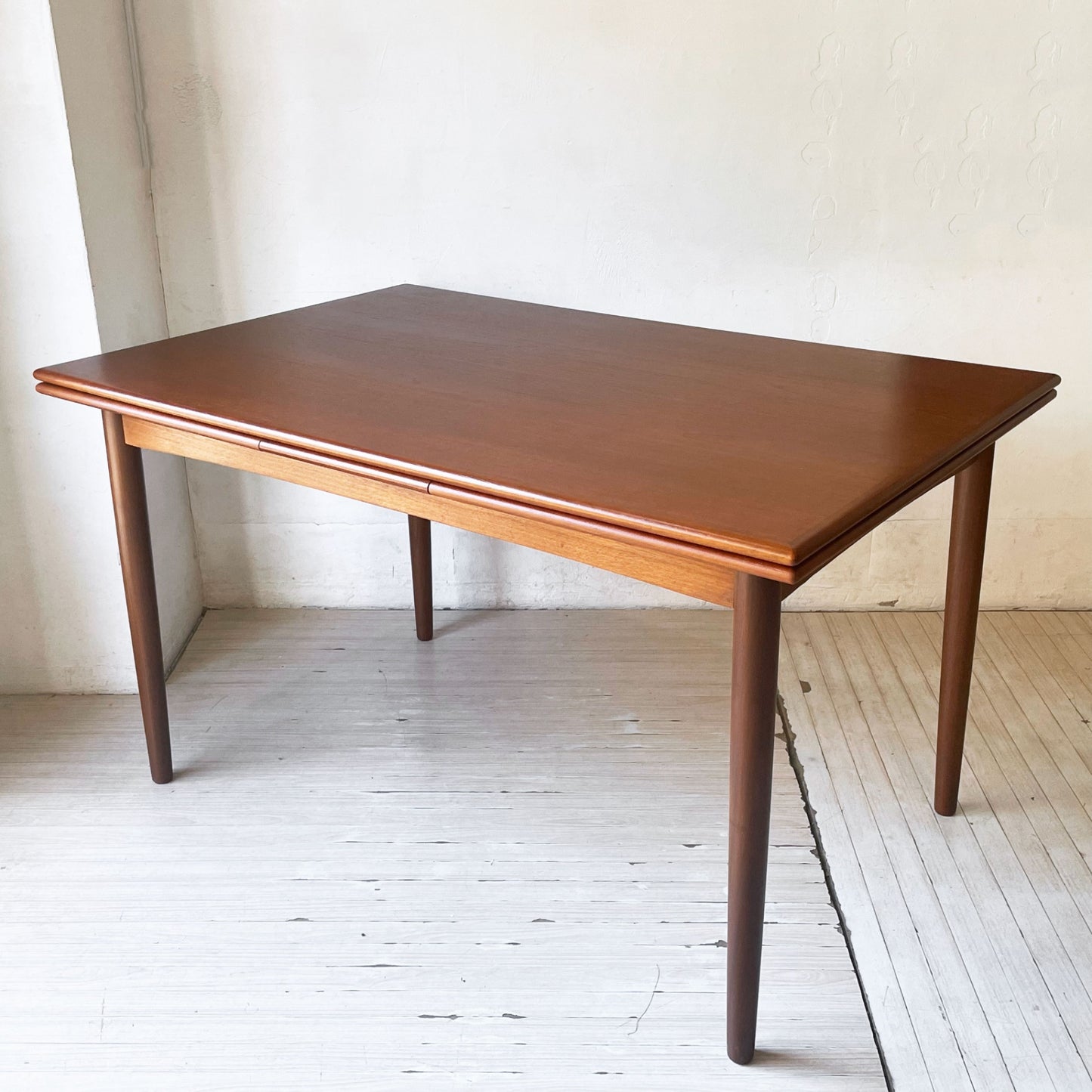 デンマークビンテージ Danish Vintage エクステンション EX ダイニングテーブル チーク材 伸長式 北欧家具 ★