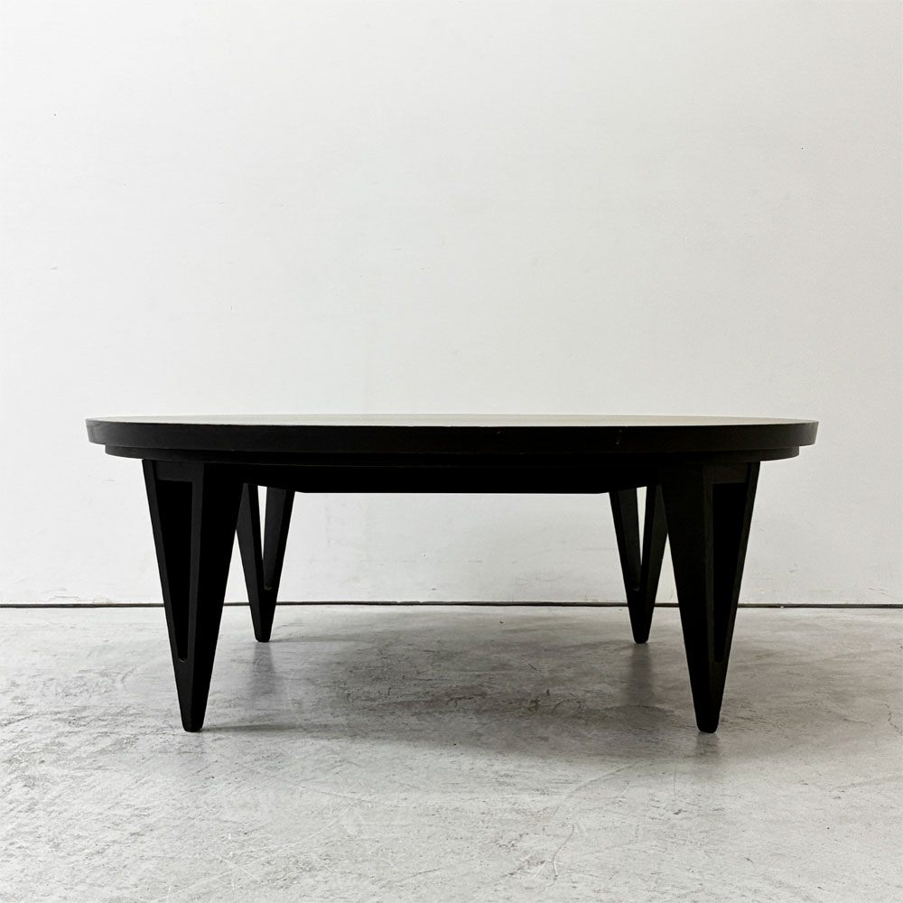 アクタス ACTUS FK-1 こたつローテーブル リビングテーブル ウォールナット材 ラウンド Φ100cm ヒーター付き コード欠品 布団欠品 飛騨産業 参考定価￥237,600- ●