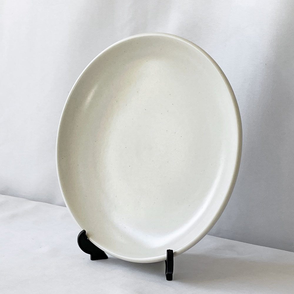 <BR>ヒースセラミックス HEATH CERAMICS デザートプレート ホワイト Φ21cm 陶器 アメリカ シンプルデザイン ◇