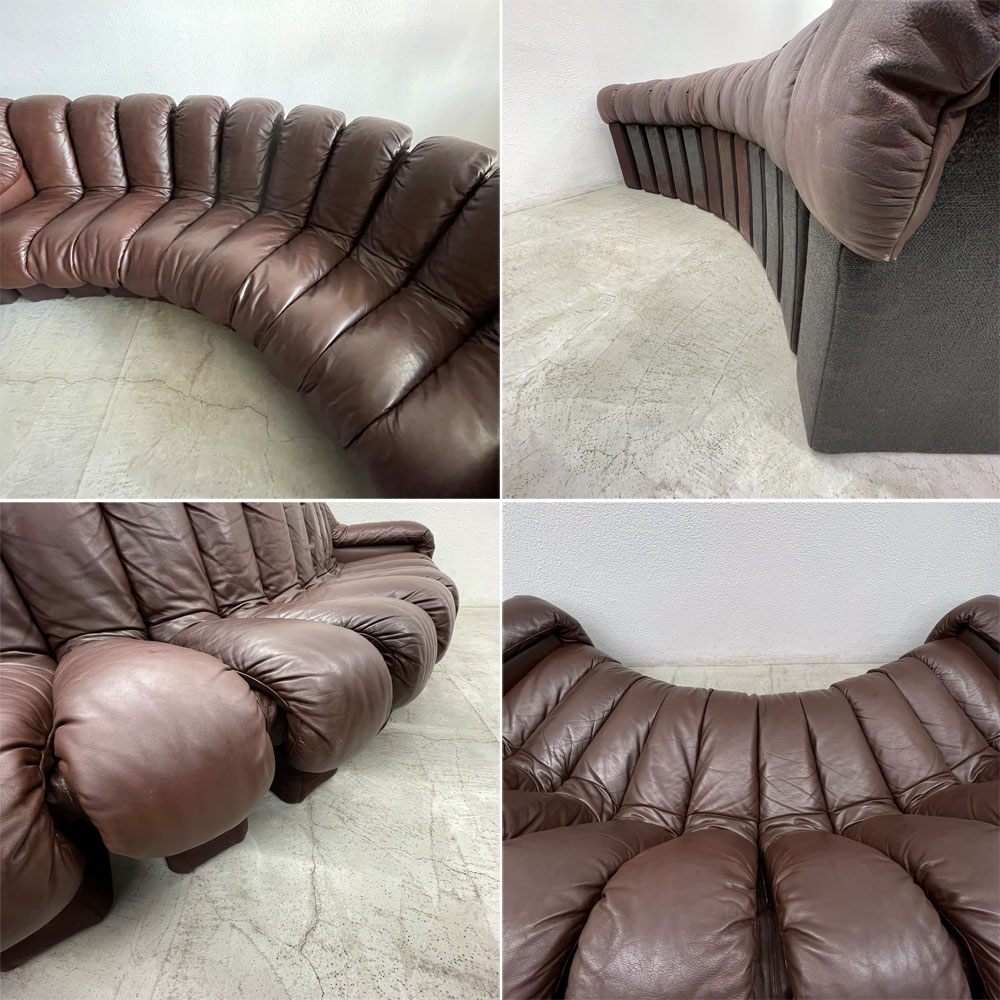 デセデ de Sede DS-600 スネークソファ Snake Sofa 12ピース 本革 レザー スイス ビンテージ モビリア mobilia IDC大塚 取扱 スペースエイジ ミッドセンチュリー 〓
