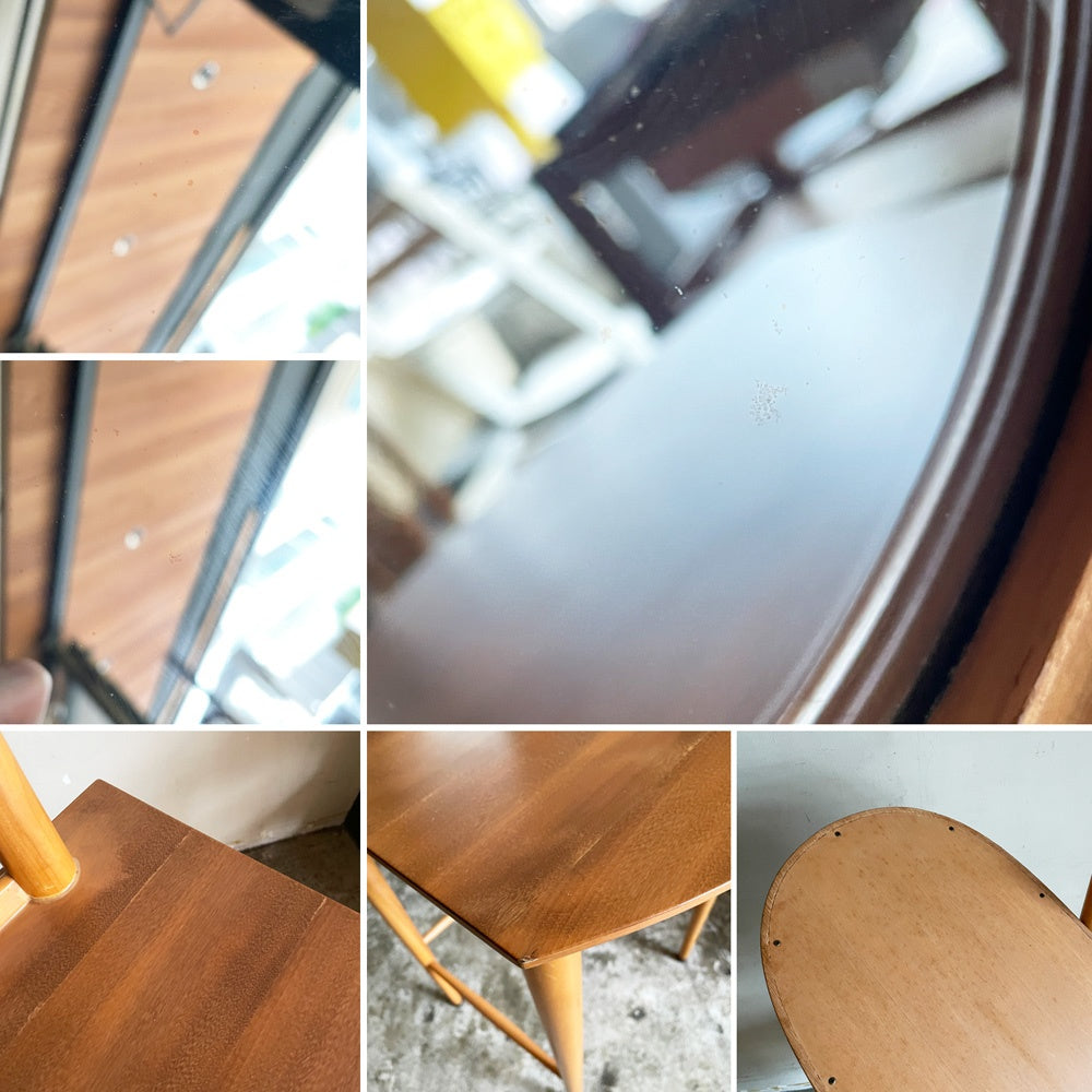 ビンテージ Vintage ドレッサー 鏡台 ドレッシングチェスト ビーチ材 抽斗2杯 ナチュラルテイスト W51×H123cm ナチュラル ■