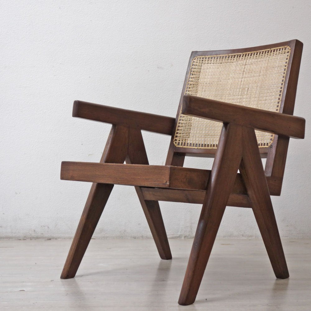 ピエールジャンヌレ Pierre Jeanneret イージーチェア Easy Chair チーク無垢材 チャンディーガル 60`s ビンテージ B ●