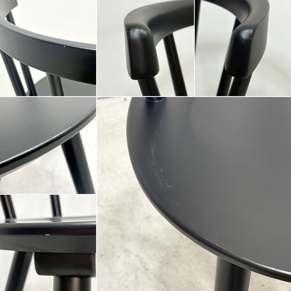 タイム＆スタイル TIME＆STYLE ドルフ Dorf アームチェア ダイニングチェア ブナ材 ブラック DRILL DESIGN ウィンザーチェア 英国デザイン B ●
