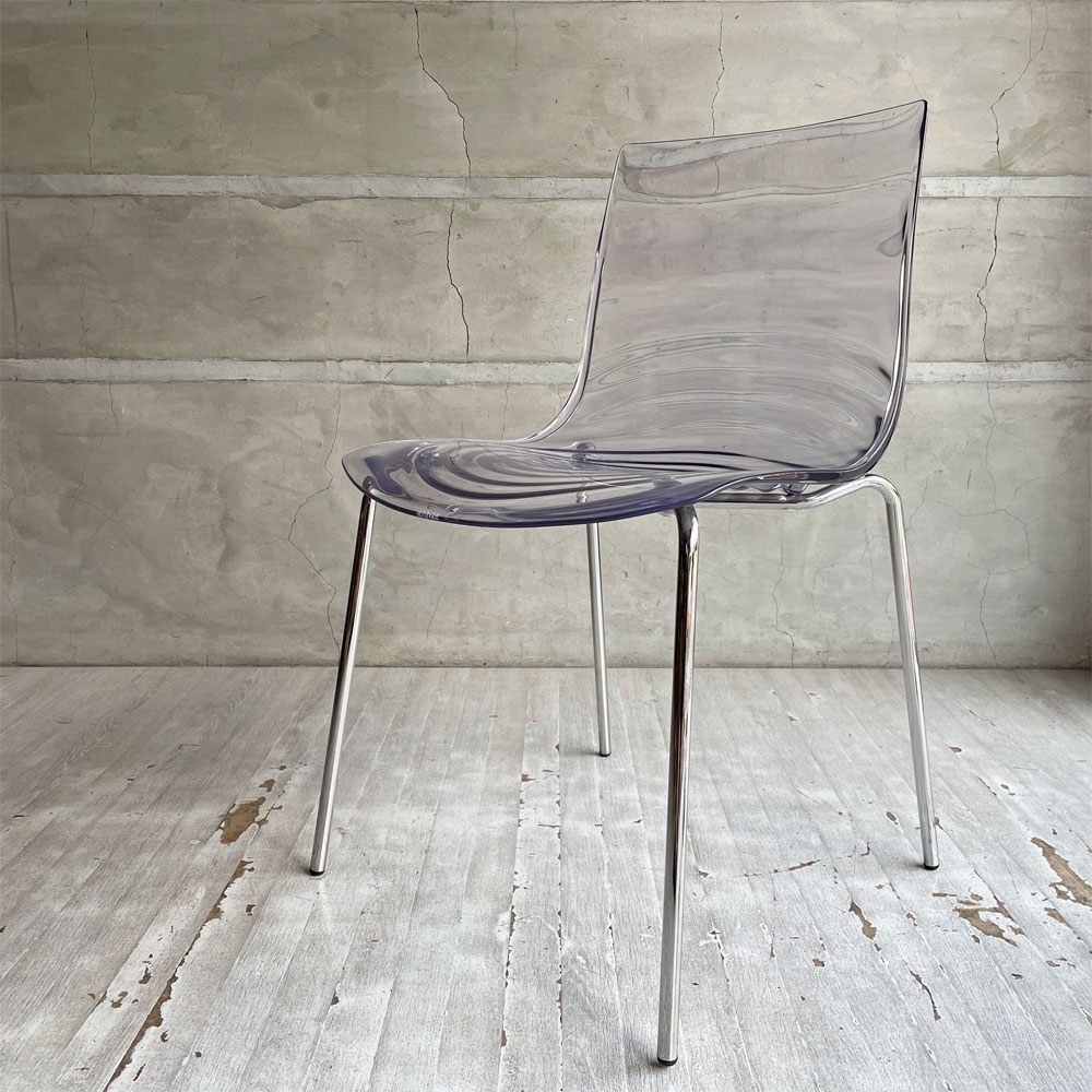 カリガリス Calligaris コヌビア connubia ロゥ L'EAU ダイニングチェア トランスペアレントアクアマリン アクリル Archirivolto イタリア モダンデザイン 参考定価￥43.800- B ♪
