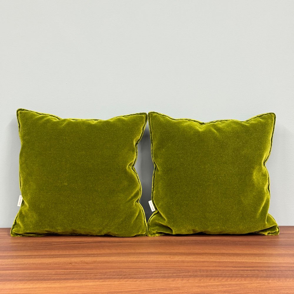 カリモク60 karimoku60 フェザー クッション モケットグリーン 2個セット ◎