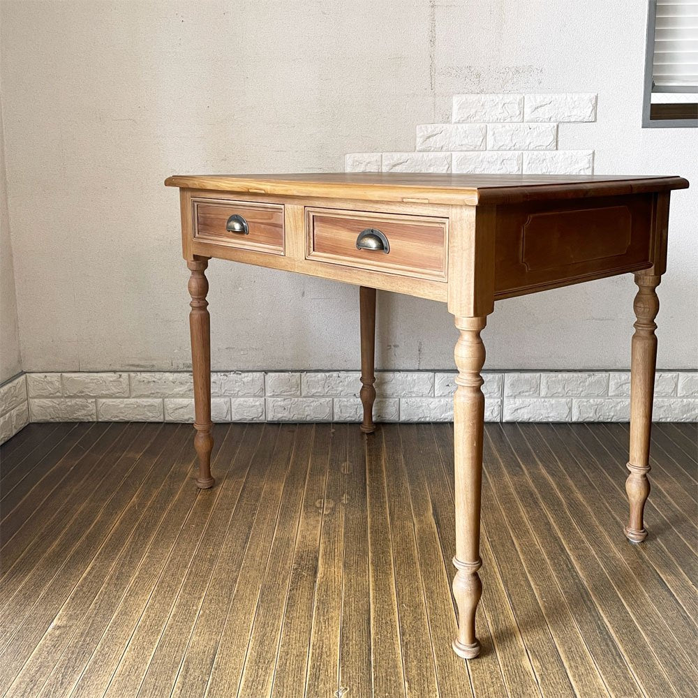 クラッシュゲート CRASH GATE ノットアンティークス Knot antiques オリザデスク ORIZA DESK 杉古材 W91cm 抽斗2杯 定価￥104,500- ◎