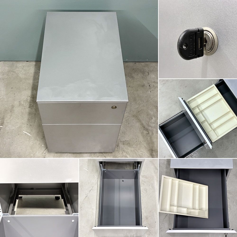 カッシーナ Cassina ixc. AFドロワー AF DRAWER デスクキャビネット ワゴン 鍵付属 キャスターロック機能付き イタリア B ◎