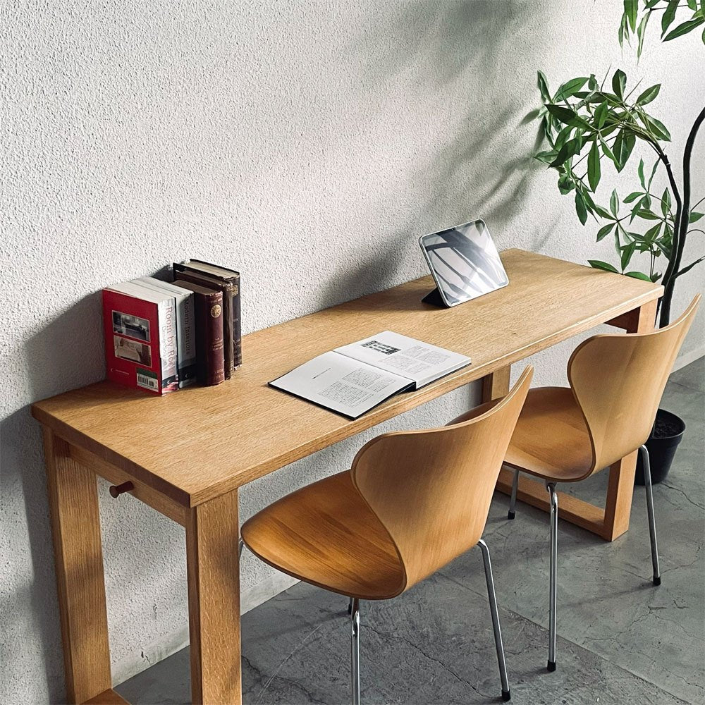 飛騨産業 HIDA ソフィオ SOFFIO デスク W150cm D46cm レッドオーク無垢材 ワークデスク コンソールテーブル 国産家具 〓