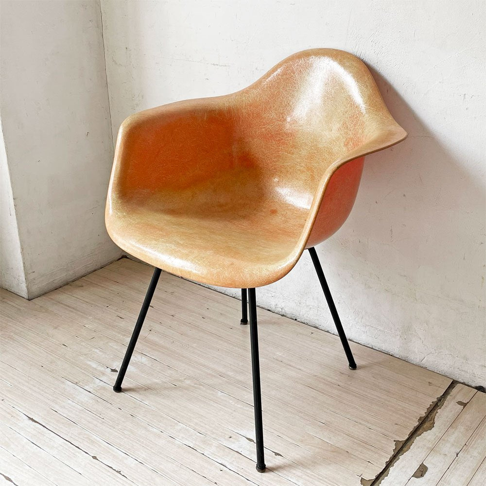 ゼニス ZENITH ハーマンミラー Herman Miller アームシェルチェア ファースト 1st Xベース オレンジ ロープエッジ C&Rイームズ 50sビンテージ 希少 ★