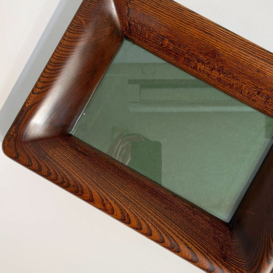 松崎 融 拭漆くりぬき額 無垢材 水彩額縁 版画額縁 フォトフレーム 民藝作家 木漆工芸作家 ◎