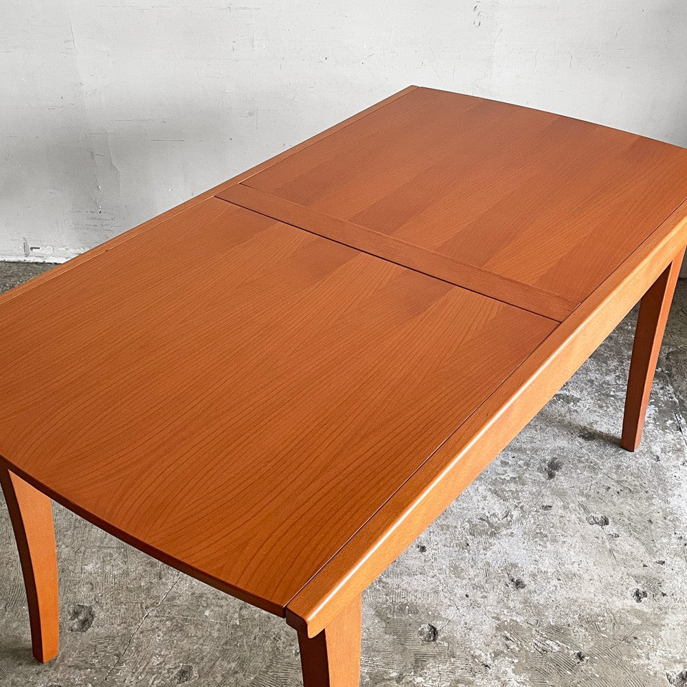 カリガリス Calligaris エクステンション ダイニングテーブル 伸長式 蛇腹 チェリー材 W147~222cm イタリアモダン ■