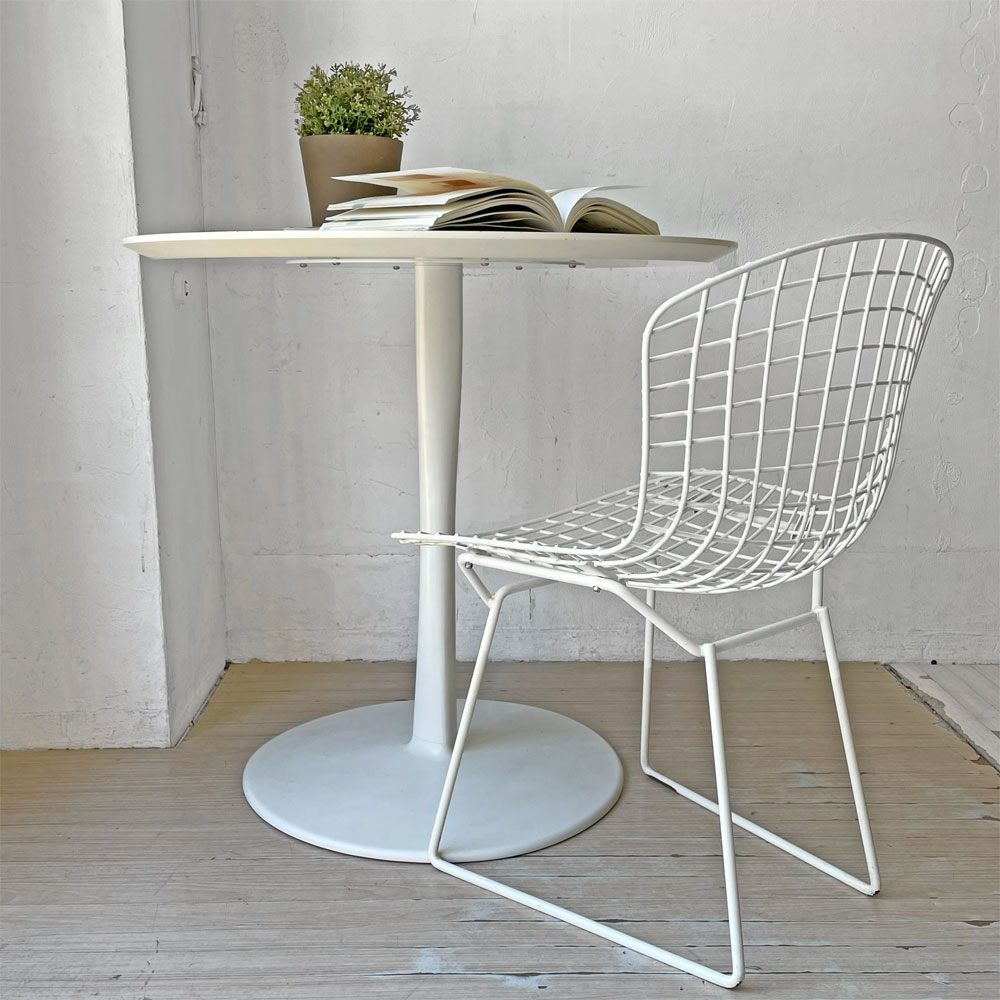 ノル Knoll 420 サイドチェア ワイヤーチェア ホワイト ハリー・ベルトイア Harry Bertoia ミッドセンチュリー 名作椅子 ★